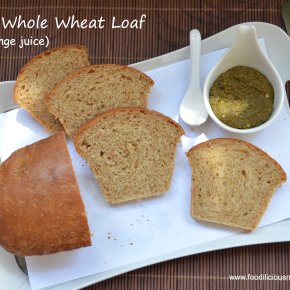100% Whole wheat sandwich loaf 2 – with orange juice